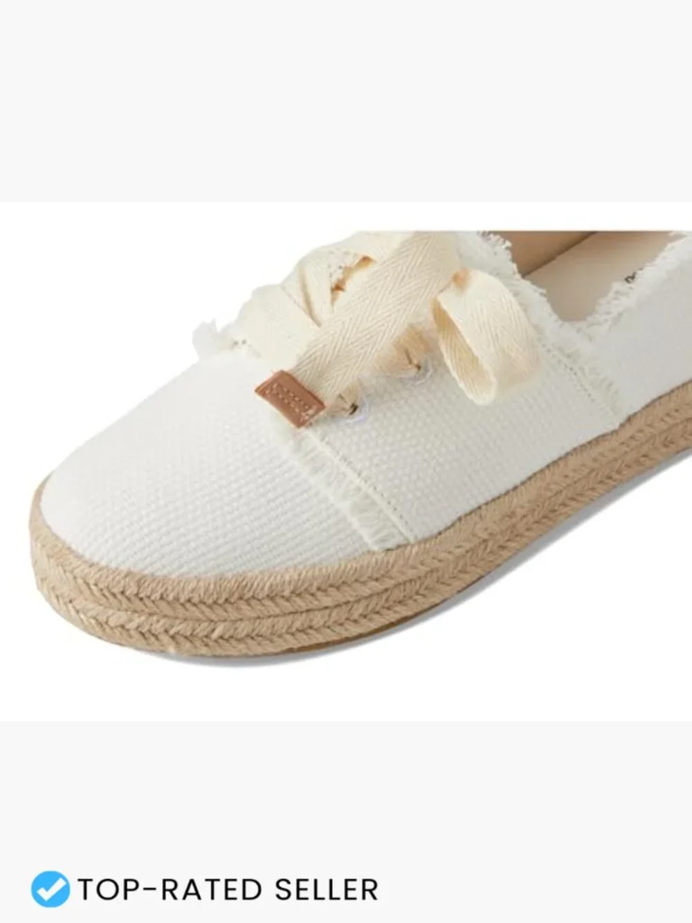 Lace-Up Espadrille Platform Cotton Frayed Detail Casual Comfort Spring Summer